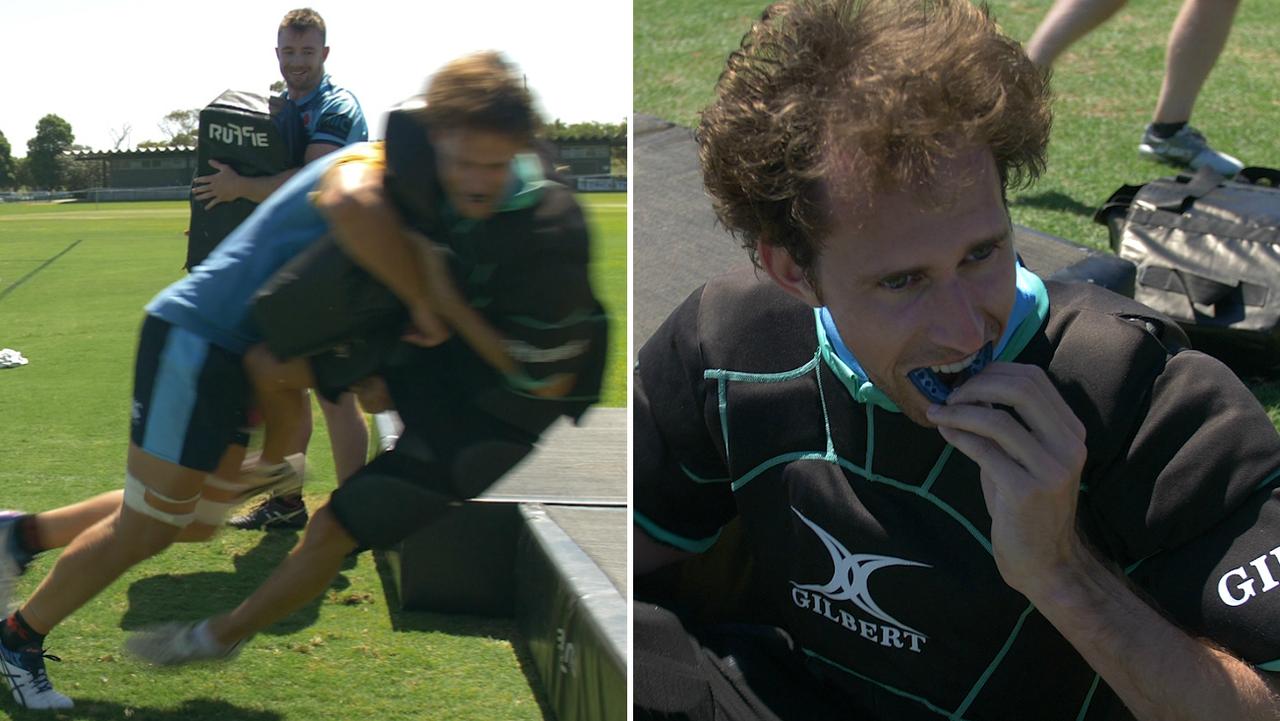 Foxsports.com.au's Christy Doran trains with the Waratahs.