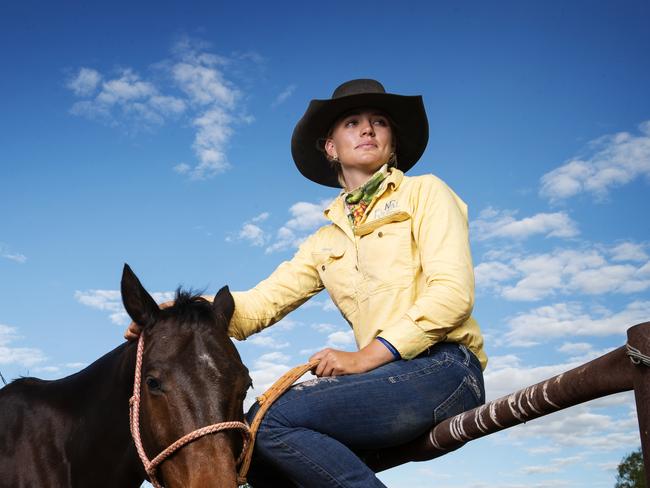 Dolly’s big sister Meg Everett on her family property outside Katherine. Photo Lachie Millard