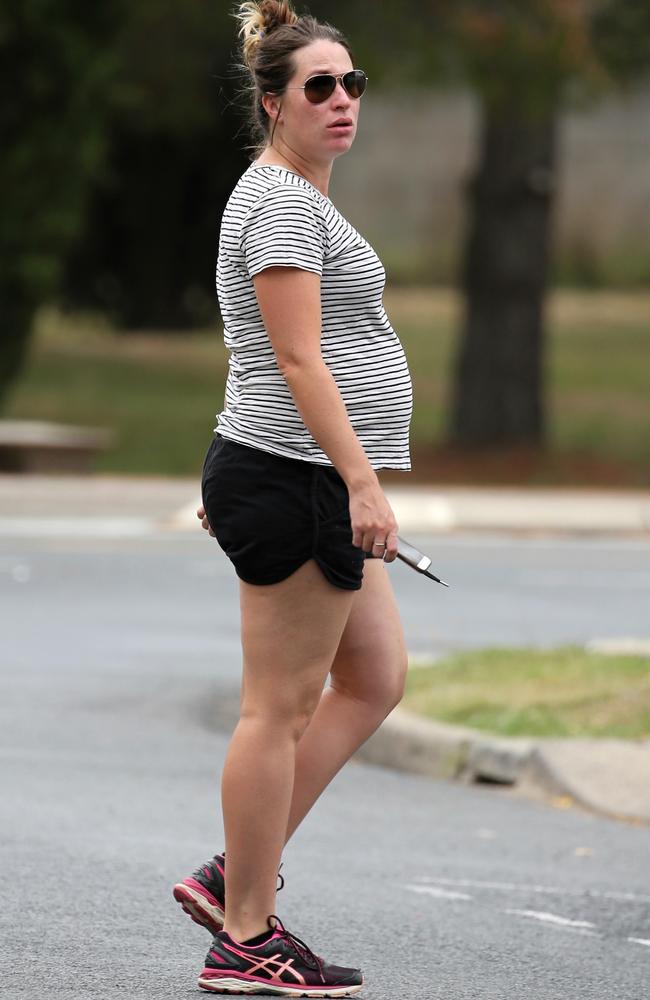 A pregnant Vikki Campion pictured in Canberra. Picture John Grainger