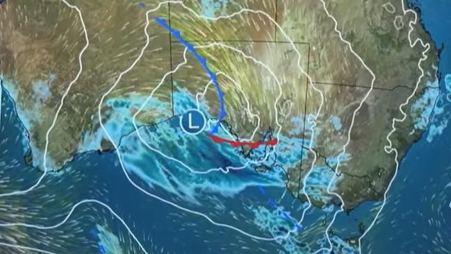 The Bureau of Meteorology is forecasting wild weather for SA and parts of Victoria for Thursday, October 17, 2024. Picture: BOM