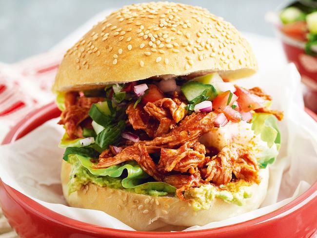 Try this Mexican-style turkey burger. Picture: Supplied