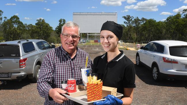 Tivoli Drive-In executive director Fred Muys with Natasha Robertson.