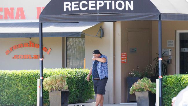 An unidentified Afghani man who confirmed he was released from immigration detention as part of the High Court ruling on indefinite detention, pictured outside Arena Hotel in Chullora.