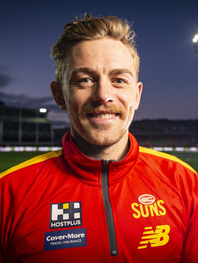 Tasmanian Gold Coast Suns player Hugh Greenwood at training, Blundstone Arena, Bellerive. Picture: Mathew Farrell