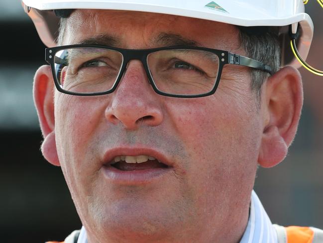 MELBOURNE, AUSTRALIA - NewsWire Photos, NOVEMBER 9, 2021. The Victorian Premier, Daniel Andrews and the Minister for Transport Infrastructure, Jacinta Allan tour the new Arden Street train station construction site in North Melbourne. Picture: NCA NewsWire / David Crosling