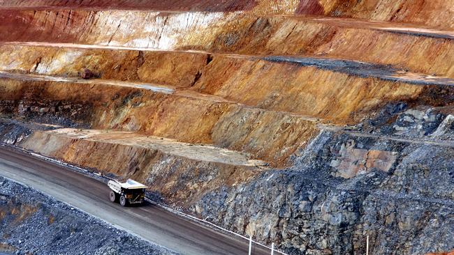 A truck at Newmont’s Boddington gold mine.