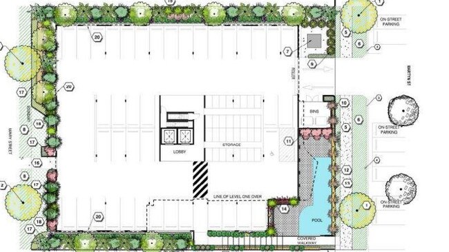 Landscape plans for proposed development at 53 Martyn St. Picture: Suzan Quigg Landscape Designs