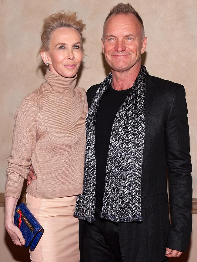 Trudie Styler, the ‘glue of the family’, with Sting. Picture: Getty