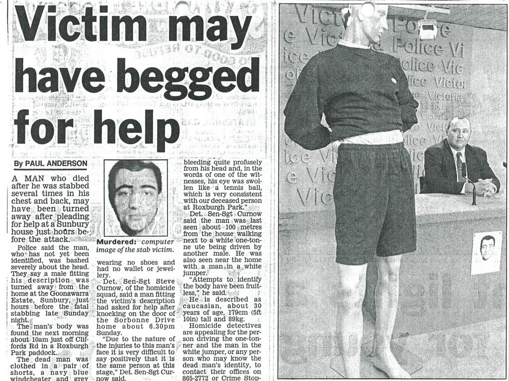 An article from 1995 appealing for help following the discovery. Picture: Supplied