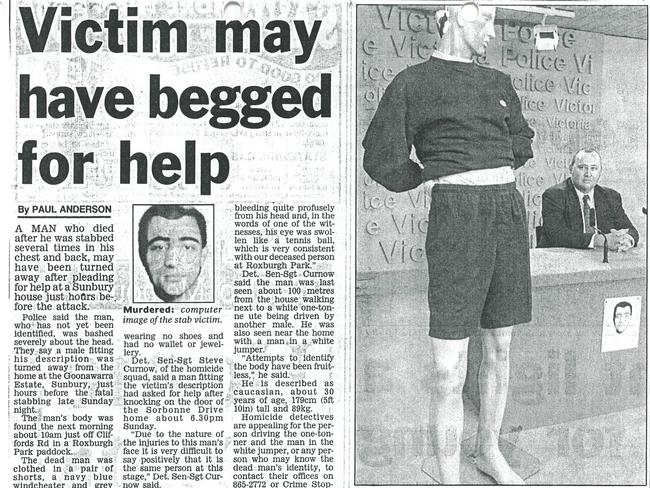 An article from 1995 appealing for help following the discovery. Picture: Supplied