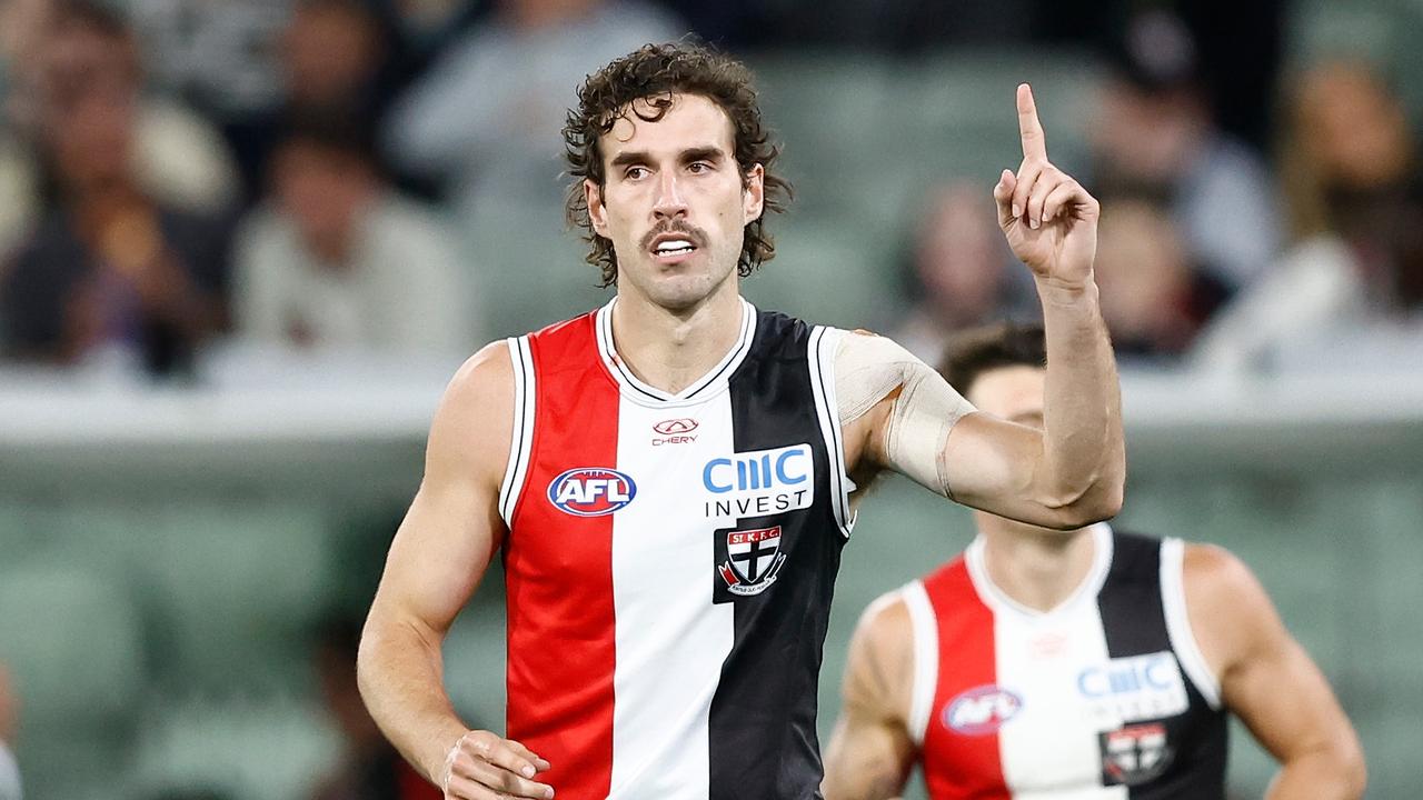 St Kilda coach Ross Lyon says Max King is ‘looking more likely’ to play against Port Adelaide. Picture: Michael Willson / Getty Images