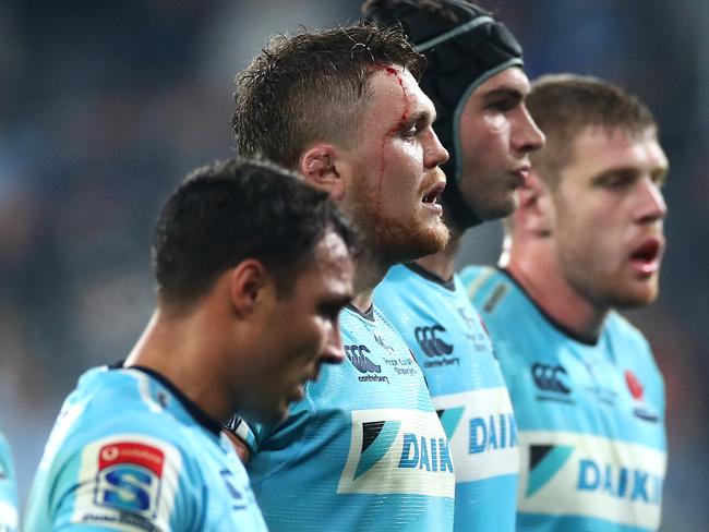 SYDNEY, AUSTRALIA - JUNE 08: Sekope Kepu of the Waratahs looks on during the round 17 Super Rugby match between the Waratahs and the Brumbies at Bankwest Stadium on June 08, 2019 in Sydney, Australia. (Photo by Cameron Spencer/Getty Images)