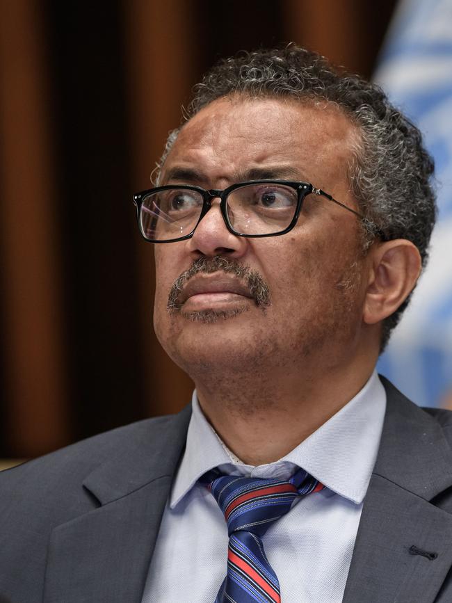 World Health Organization (WHO) Director-General Tedros Adhanom Ghebreyesus. Picture: AFP