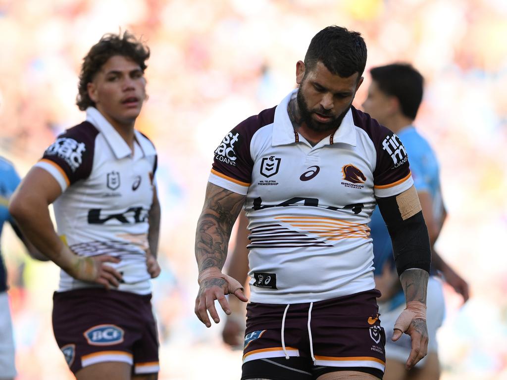 The Broncos season is all but over, after falling into the bottom four after another shocking performance. Picture: Getty Images