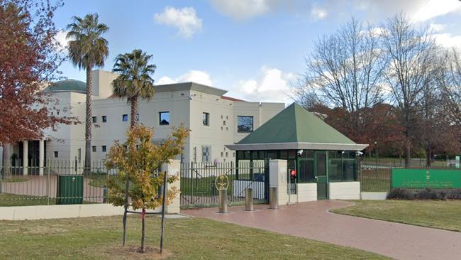 The Saudi Arabia embassy in Canberra. Picture: Google Maps