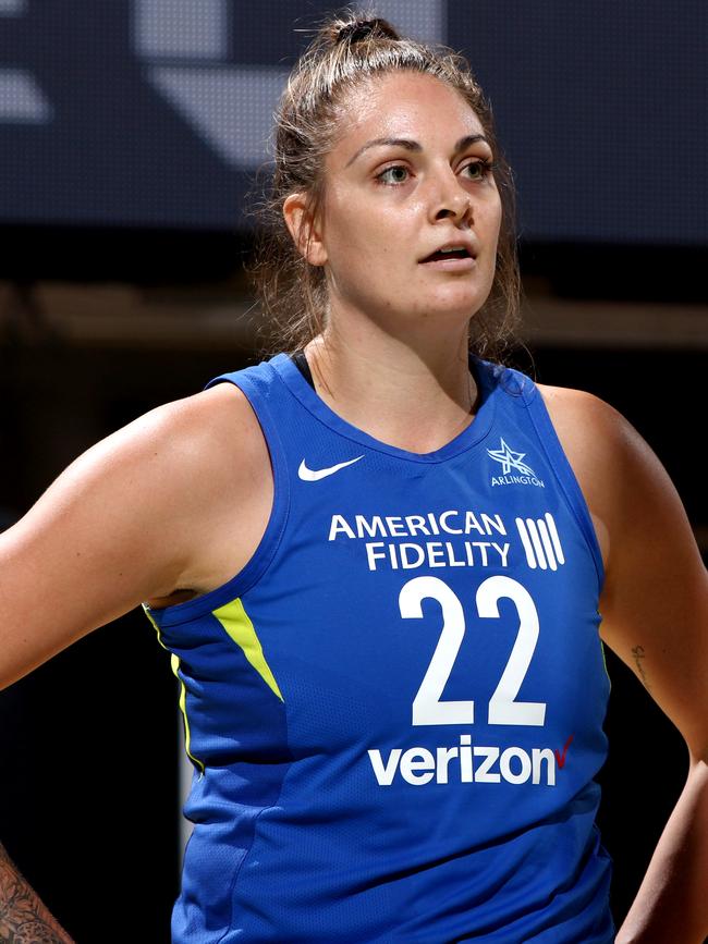 Cayla George in 2018, during her time at the Dallas Wings in the WNBA. Picture: NBAE/Getty Images