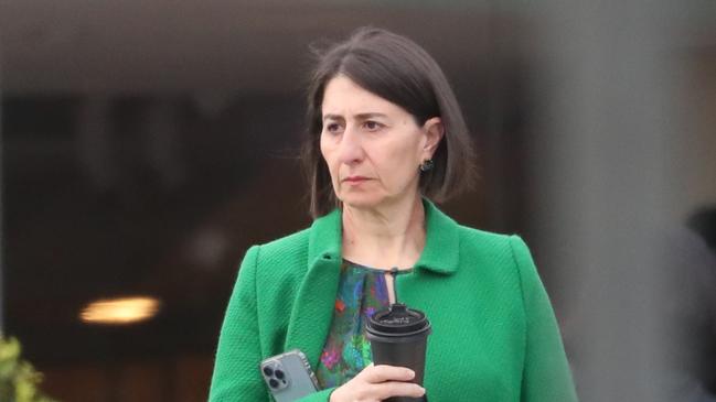 Former NSW premier turned senior Optus exec Gladys Berejiklian has taken charge in front of Optus workers. Picture: John Grainger