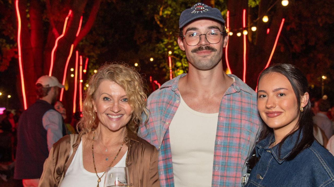 (From left) Sarah Fromm-Chapman, Cooper Prior and Chloe Guthrie. Toowoomba Carnival of Flowers Festival of Food and Wine. Saturday, September 14, 2024. Picture: Nev Madsen