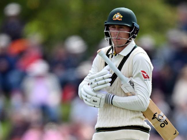 Marnus Labuschagne starred with a brilliant 90-run knock for Australia. Picture: Getty Images