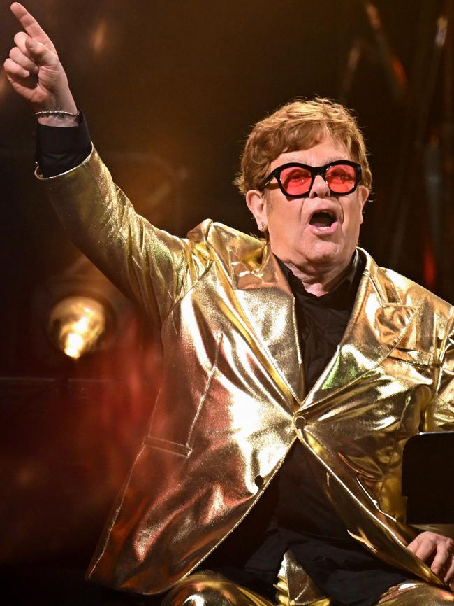 Sir Elton John – pictured at the Glastonbury Festival 2023 – testified for the defence at Kevin Spacey’s sex assault trial. Picture: Getty Images.