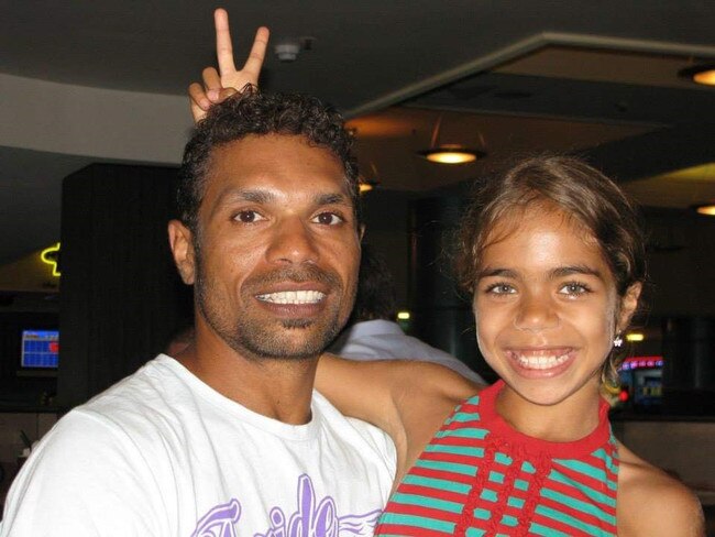 Sarsha Chisholm with her dad Scott when she was younger. Picture: Supplied