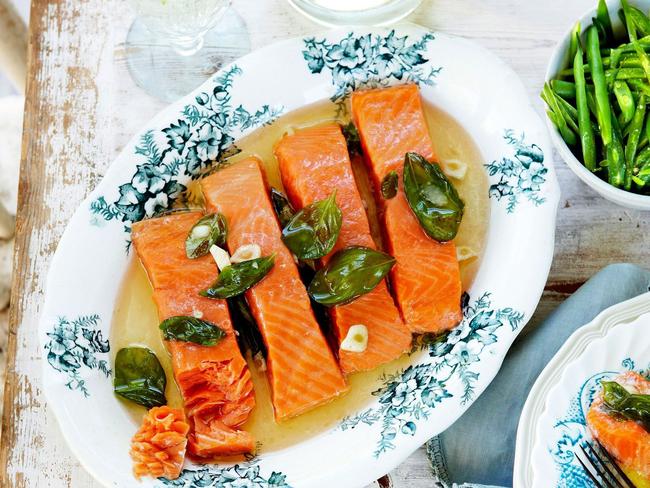 Salmon confit is the definition of low and slow.