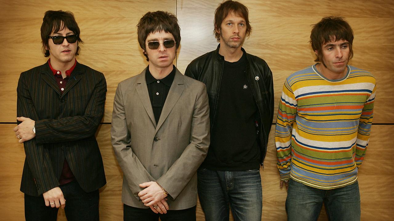 Oasis in Hong Kong in 2006 L-R: Gem Archer, Noel Gallagher, Andy Bell and Liam Gallagher. Picture: Mike Clarke / AFP