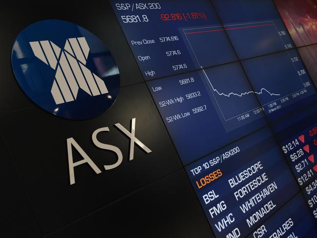 The S&P 200 showing dramatic losses at the Australian Stock Exchange (ASX) in Sydney, Wednesday, March 22, 2017. The share market is suffering its biggest fall in more than four months due to concerns about possible delays to US President Donald Trump's planned healthcare and tax changes (AAP Image/Dean Lewins) NO ARCHIVING