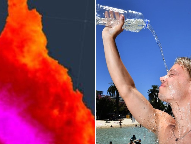 Brisbane is set to sweat through an extreme heatwave with maximum temperatures of 37C forecast for the city and surrounds today.