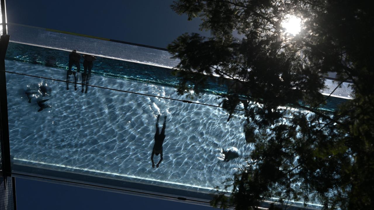 Only residents of the apartment complex can use the pool. Picture: Justin Tallis/AFP