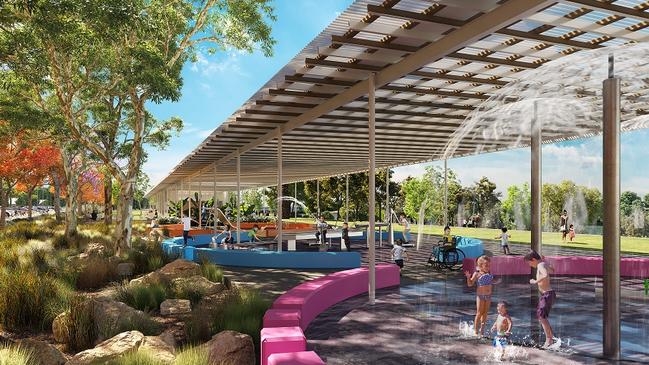 The final design for Regatta Park will feature two new playgrounds, overwater viewing platforms, a kiosk with an outdoor-dining area and a junior cricket oval. Picture: Penrith Council