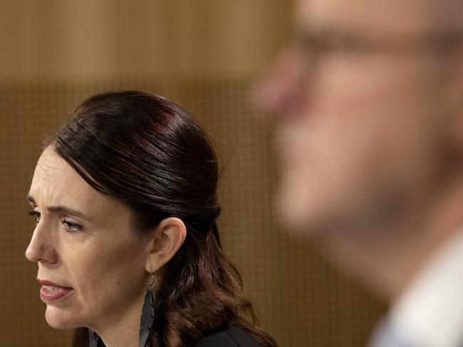 SYDNEY, AUSTRALIA - NewsWire Photos JULY 8, 2022: Prime Minister Anthony Albanese and New Zealand Prime Minister Jacinda Ardern during a joint Australia-New Zealand Leaders press conference on Friday. Picture: NCA NewsWire / Nikki Short