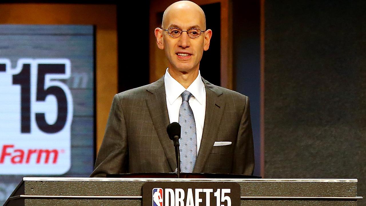NEW YORK, NY - JUNE 25: Commissioner Adam Silver begins the First Round of the 2015 NBA Draft at the Barclays Center on June 25, 2015 in the Brooklyn borough of New York City. NOTE TO USER: User expressly acknowledges and agrees that, by downloading and or using this photograph, User is consenting to the terms and conditions of the Getty Images License Agreement. (Photo by Elsa/Getty Images)