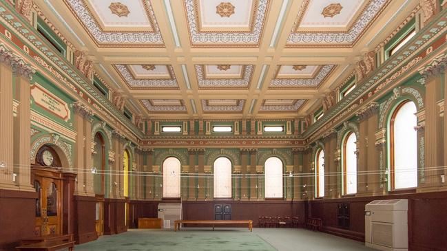 Inside the disused Edmund Wright House.