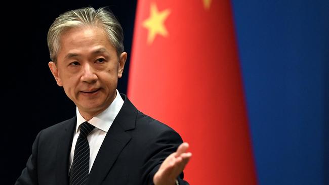 Chinese Foreign Ministry spokesman Wang Wenbin. Picture: AFP