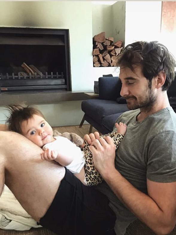 Jobe Watson pictured in January 2019 with his daughter Juniper. Picture: INSTAGRAM