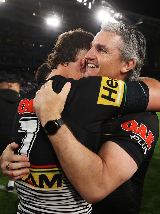 Coach Ivan Cleary and son Nathan.