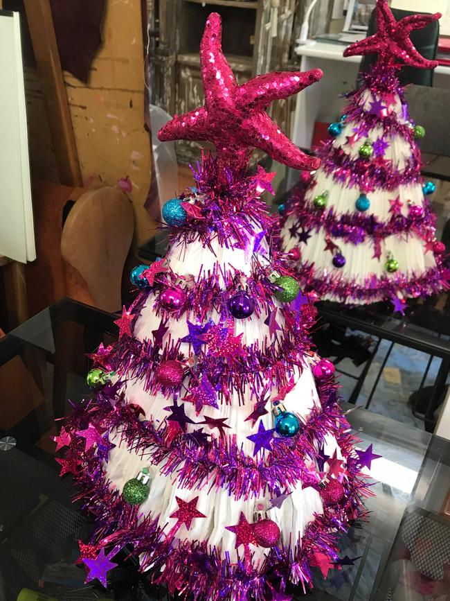 Christmas tree made of phone books pages, Cornubia. Credit: Katrina Fay Goldsworthy