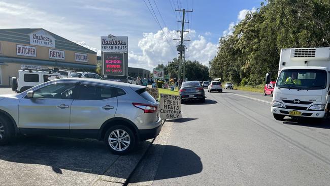 Hastings Fresh Meats have put up signage and are monitoring their carpark to ensure voters aren't using the bays that are meant for staff and customers.