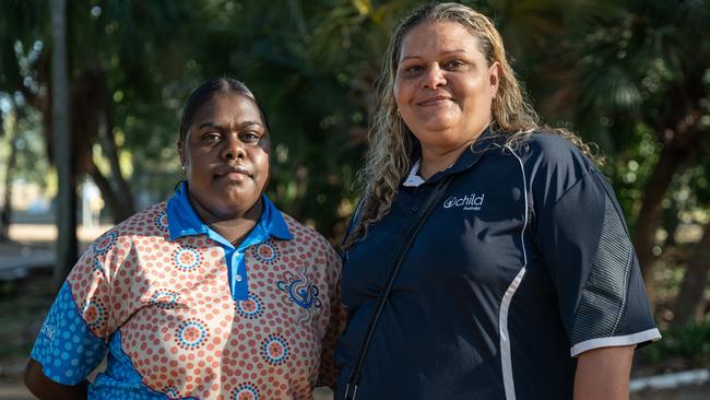 Walking Bus Educator Vanessa White and Program Manager Marita Mummery. Picture: Pema Tamang Pakhrin