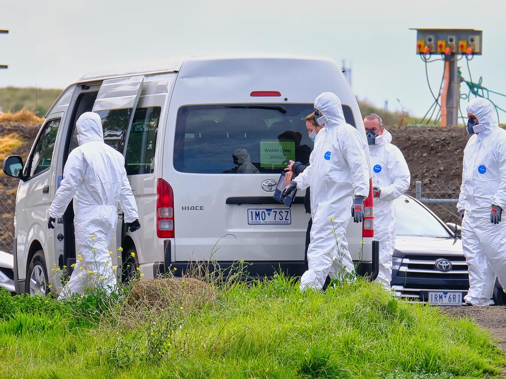 Victorian police outside the Wollert Waste Management Centre investigating the disappearance of Ju ‘Kelly’ Zhang. Picture: NCA NewsWire / Luis Ascui