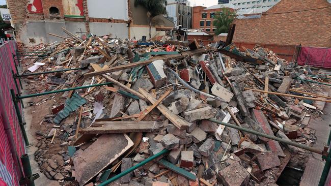 The now demolished Corkman Irish pub. Picture: Alex Coppel