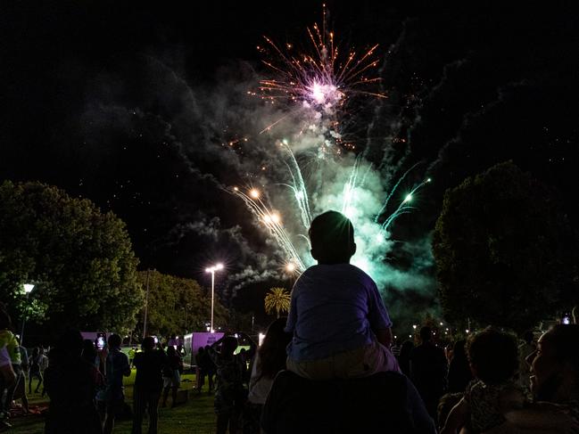 A small crowd for ‘disappointing’ fireworks at Alexandra Gardens. Picture: Diego Fedele