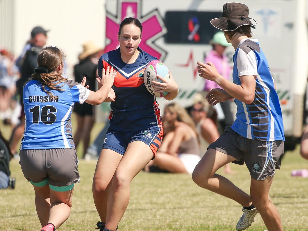 McCauley College V Laidley State High at the 2024 Gold Coast Titans All Schools Touch Football Picture: Glenn Campbell
