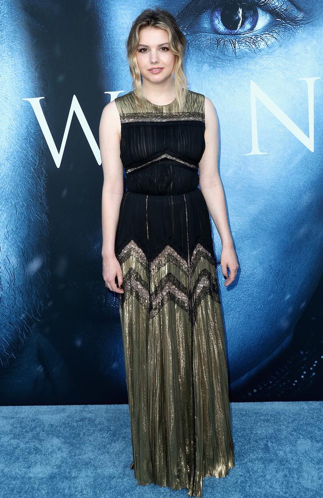 Hannah Murray attends the premiere of HBO’s “Game Of Thrones” season 7 at Walt Disney Concert Hall on July 12, 2017 in Los Angeles, California. Picture: Getty