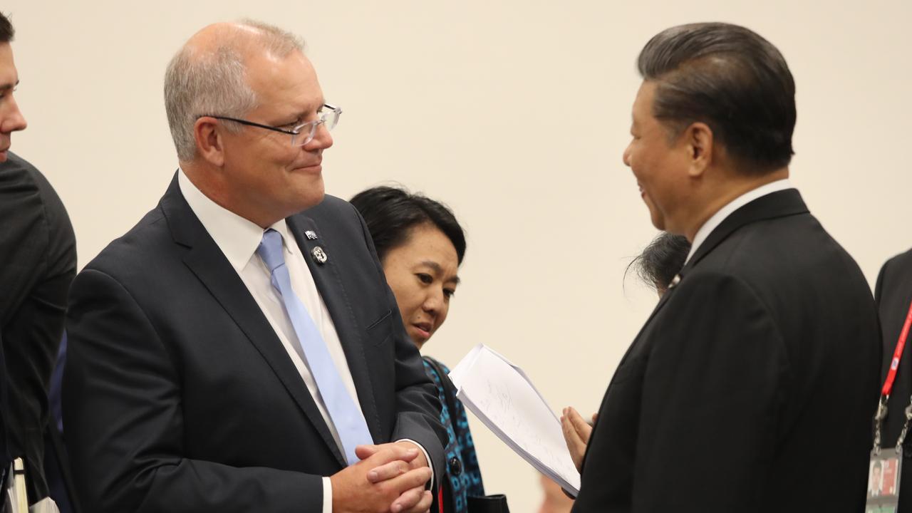 Prime Minister Scott Morrison with President Xi Jinping in Osaka, Japan on June 28, 2019. Picture: Adam Taylor Adam Taylor/PMO