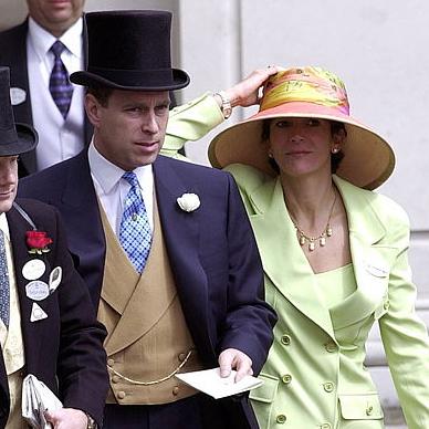 Prince Andrew and Ghislaine Maxwell at Royal Ascot. Picture: Tim Graham Photo Library via Getty Images.