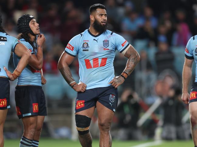 Payne Haas is still yet to hit his devastating best in NSW colours. Picture: Matt King/Getty Images