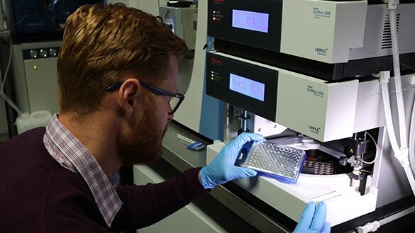 Dr Matt Dun at work at the Hunter Medical Research Institute. Picture: Uni of Newcastle