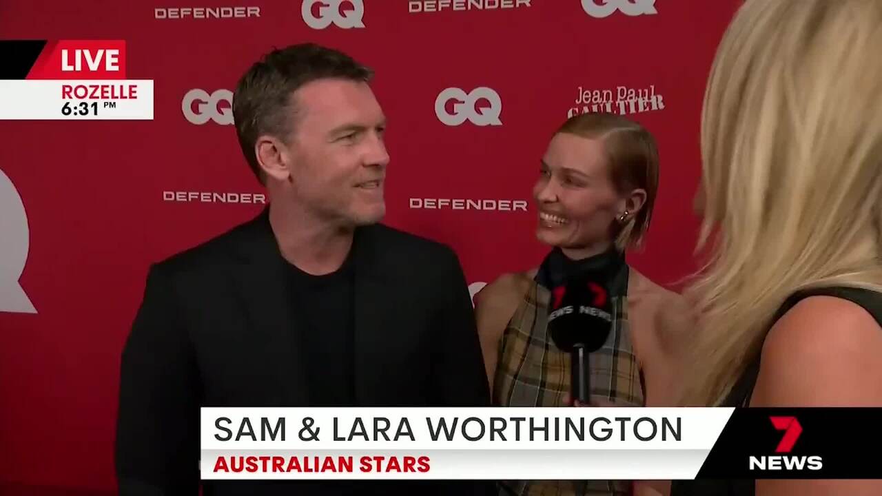 Sam Worthington wasn't happy what this seven reporter called his wife